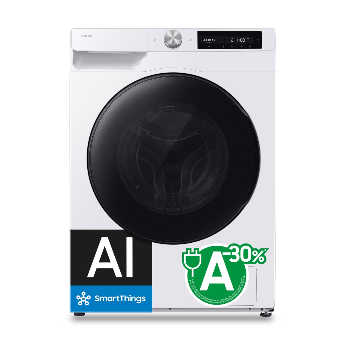 Lavasecadora Samsung Bespoke AI 9Kg Autodosificación Clase D/A Blanca - WD90HG6U94BEU3 Blanco-4