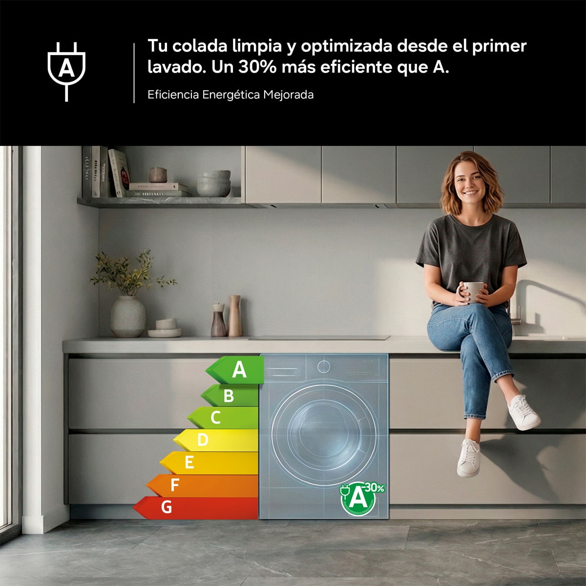 Lavasecadora Samsung AI 9kg Autodosificación Clase D/A Negra - WD90HG5U34BEEC Negro-5