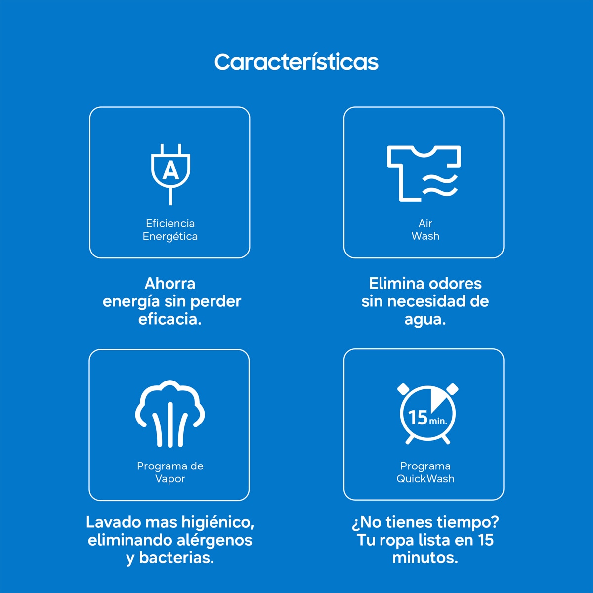 Lavasecadora Samsung 8Kg AI EcoBubble™ Clase E/A Blanca - WD80HG4U04BEEC Blanco-4