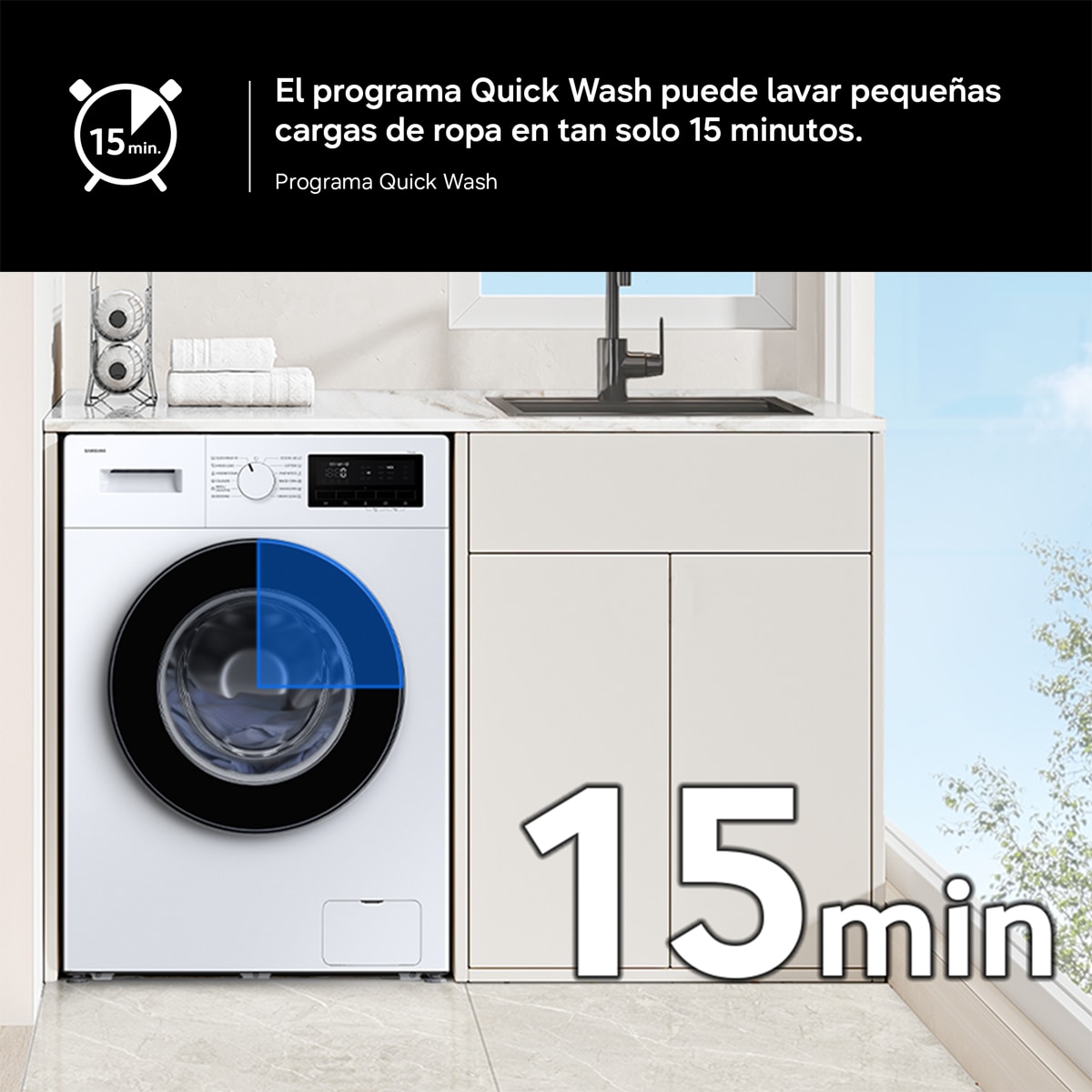 Lavasecadora Samsung 8Kg AI EcoBubble™ Clase E/A Blanca - WD80HG4U04BEEC Blanco-8