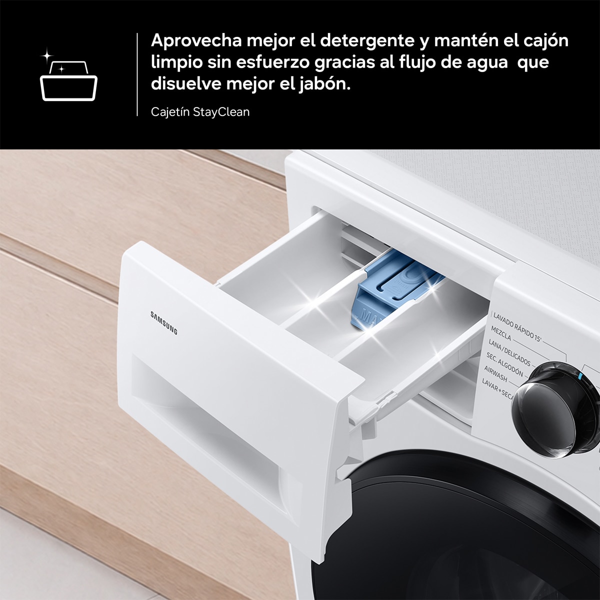 Lavasecadora Samsung 8Kg AI EcoBubble™ Clase E/A Blanca - WD80HG4U04BEEC Blanco-9