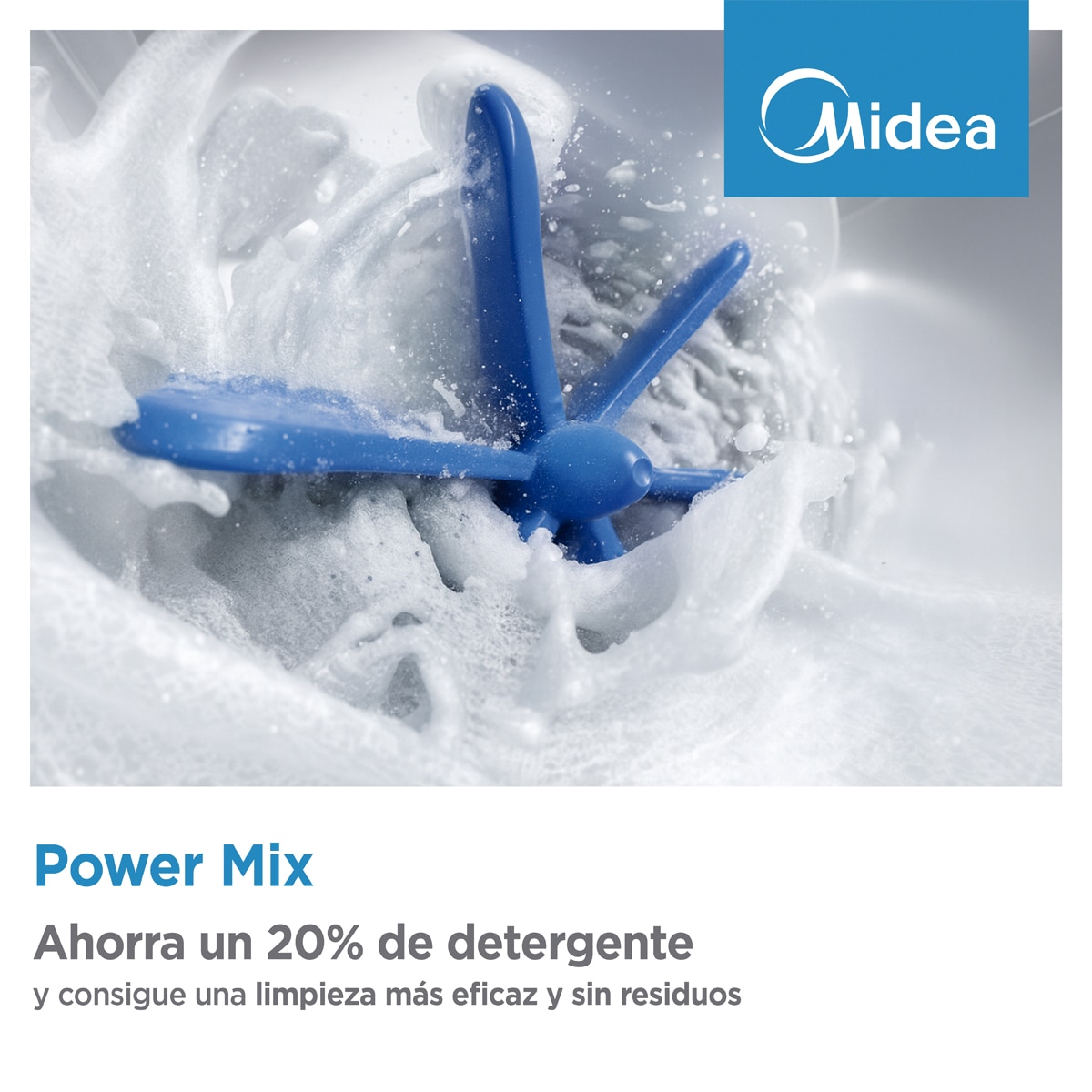 Lavadora Midea 9 kg / 1400 rpm - MF205W90BA30WES Blanco-6