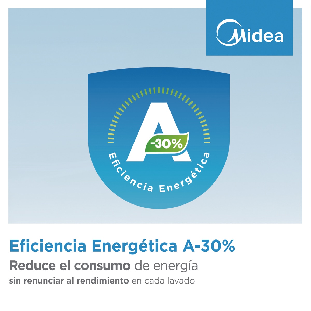Lavadora Midea 9 kg / 1400 rpm - MF205W90BA30WES Blanco-7