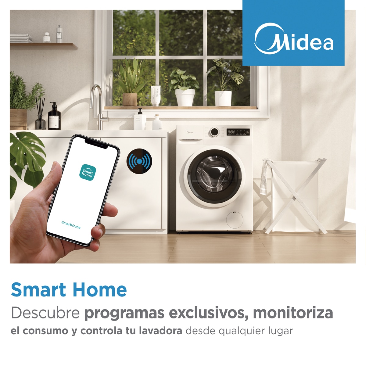 Lavadora Midea 9 kg / 1400 rpm - MF205W90BA30WES Blanco-8