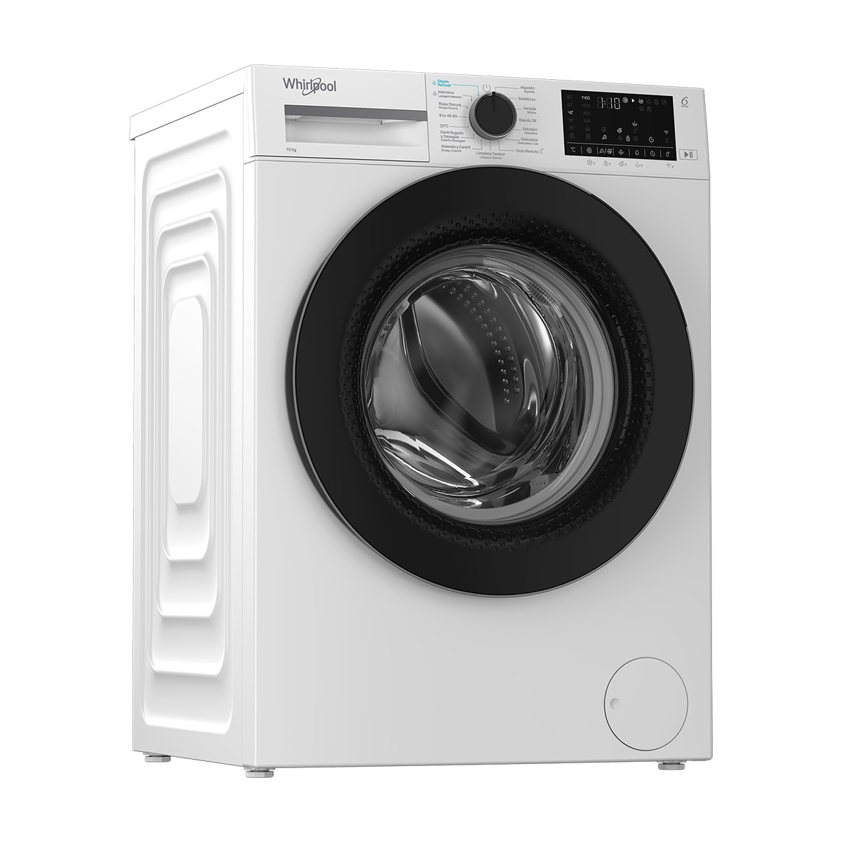 Lavadora Whirlpool 10 kg /1400 rpm Función Vapor - WAM 07WB SPT Blanco-2
