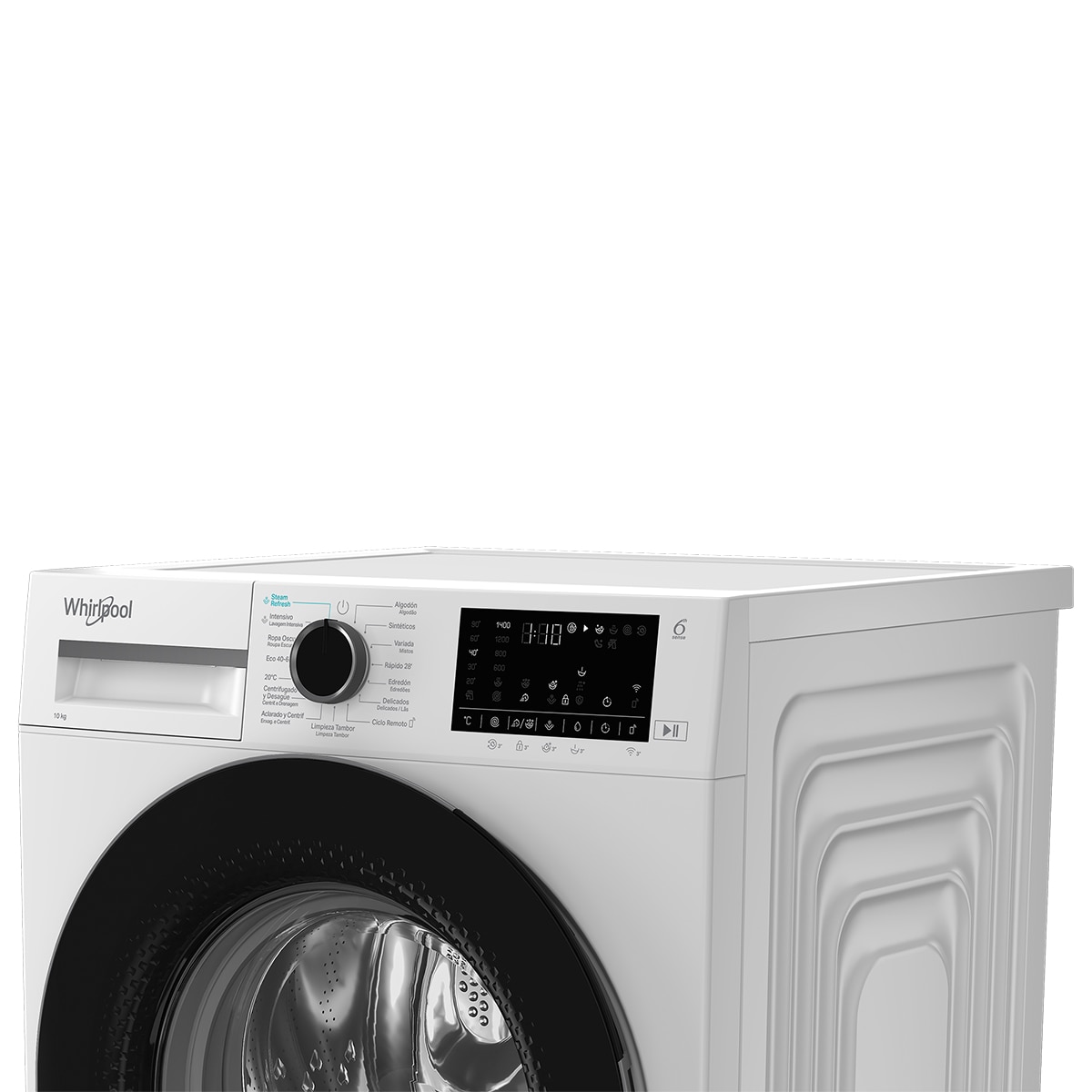 Lavadora Whirlpool 10 kg /1400 rpm Función Vapor - WAM 07WB SPT Blanco-5