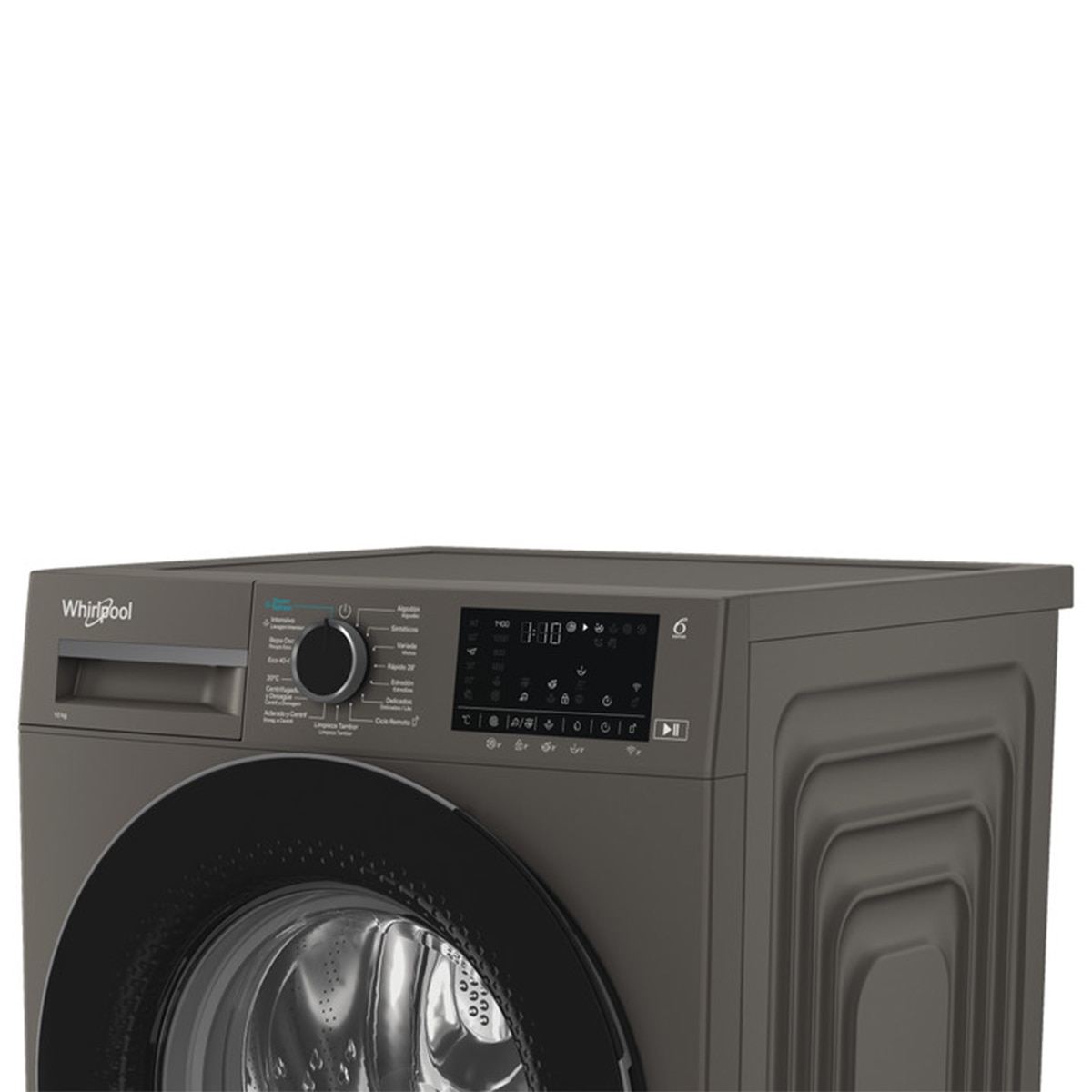 Lavadora Whirlpool 10 kg /1400 rpm Función Vapor  - WAM 07GB SPT Inox-8