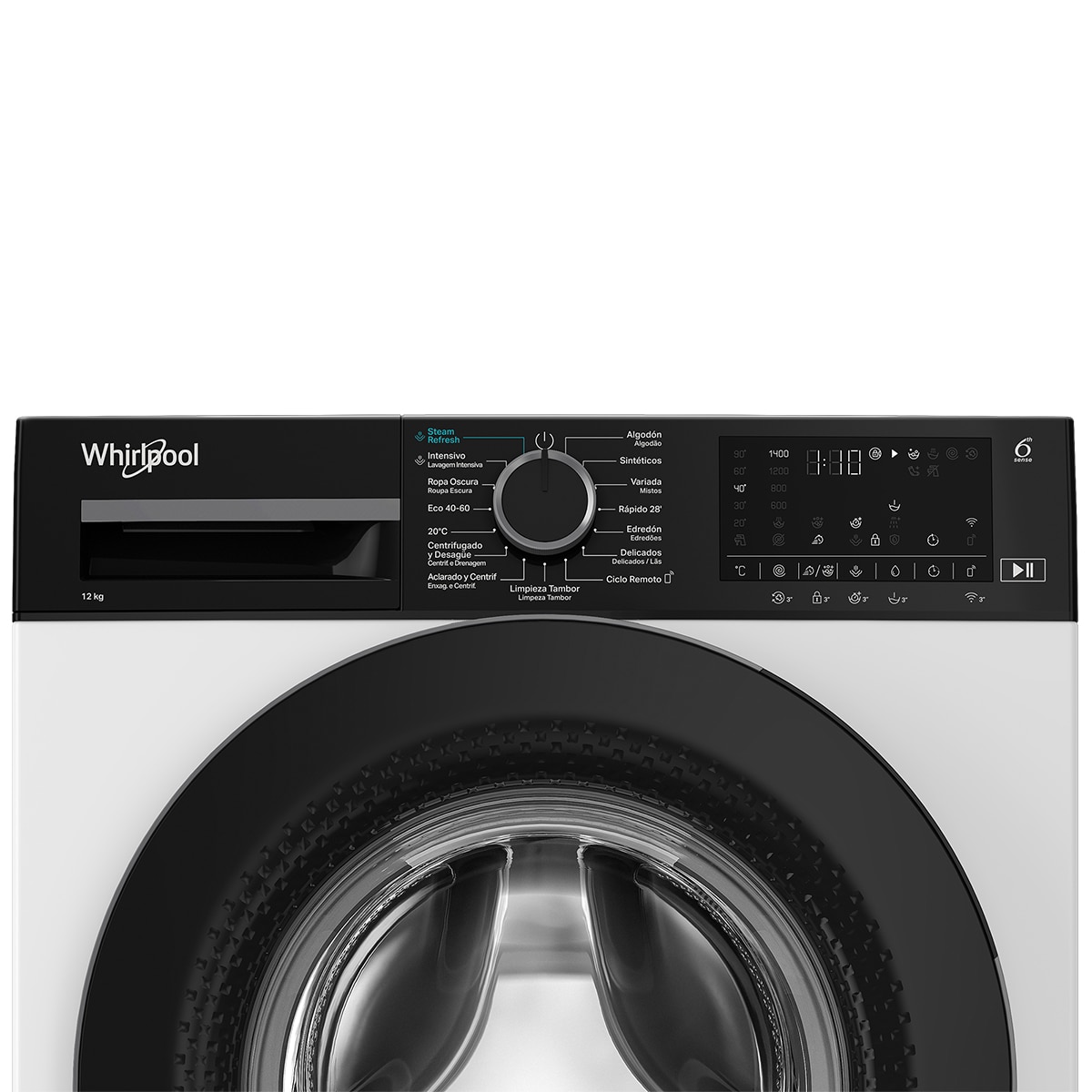 Lavadora Whirlpool 12 kg /1400 rpm Función  Vapor - WAM 27WB SPT Blanco-7