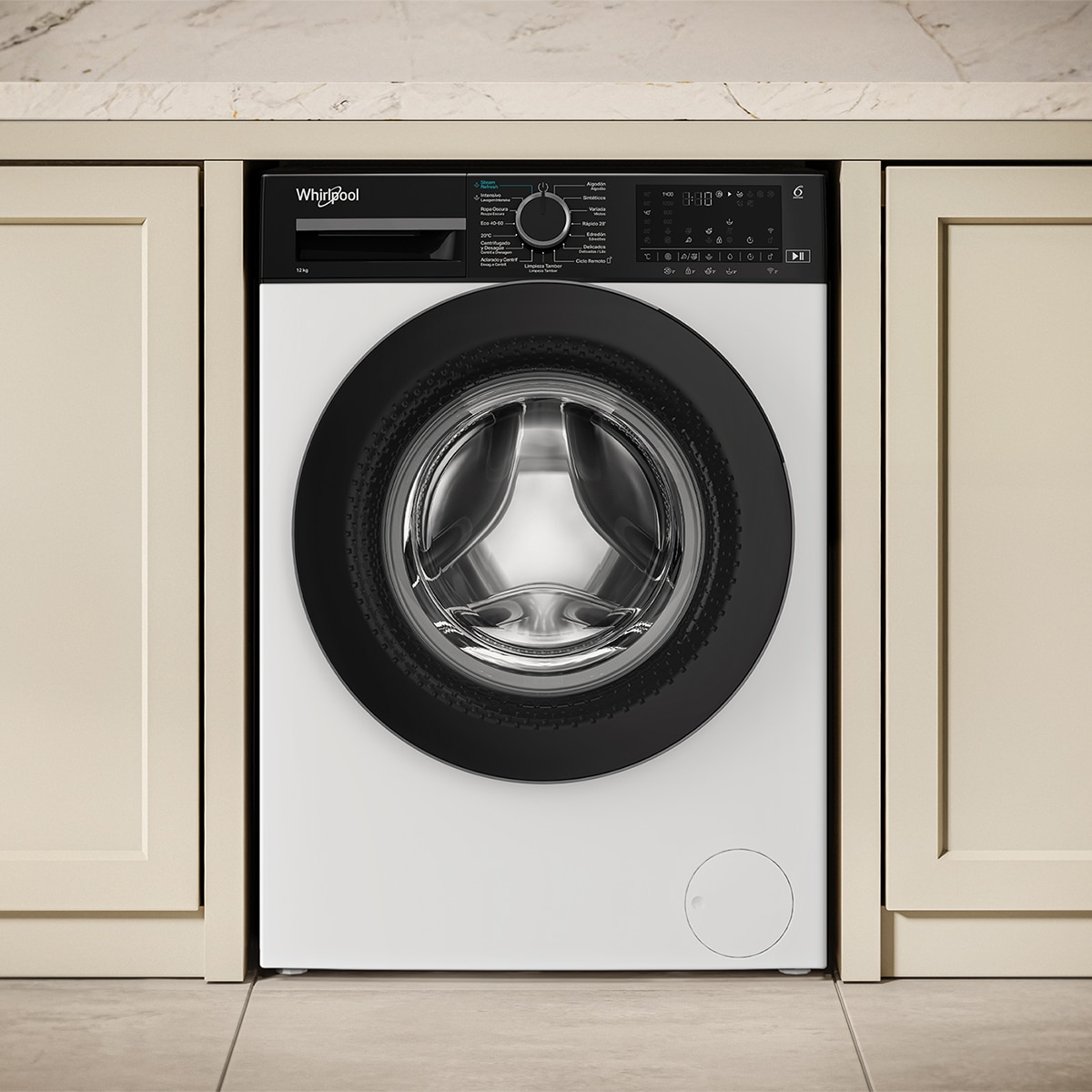 Lavadora Whirlpool 12 kg /1400 rpm Función  Vapor - WAM 27WB SPT Blanco-10