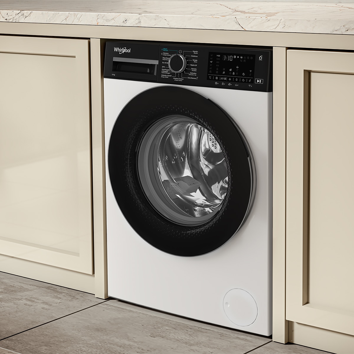 Lavadora Whirlpool 12 kg /1400 rpm Función  Vapor - WAM 27WB SPT Blanco-11