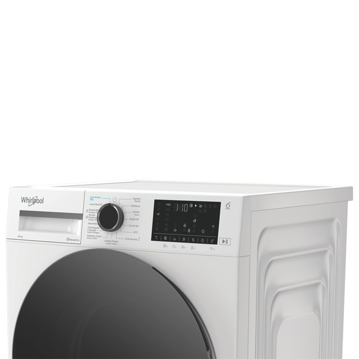 Lavadora Secadora Whirlpool 8 kg /1400 rpm Motor Inverter Wifi - WAD 8536WBC SPT Blanco-6