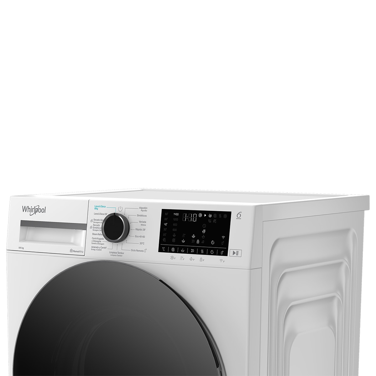 Lavadora Secadora Whirlpool 6 kg /1400 rpm Whirlpool Motor Inverter - WAD 9636W SPT Blanco-6
