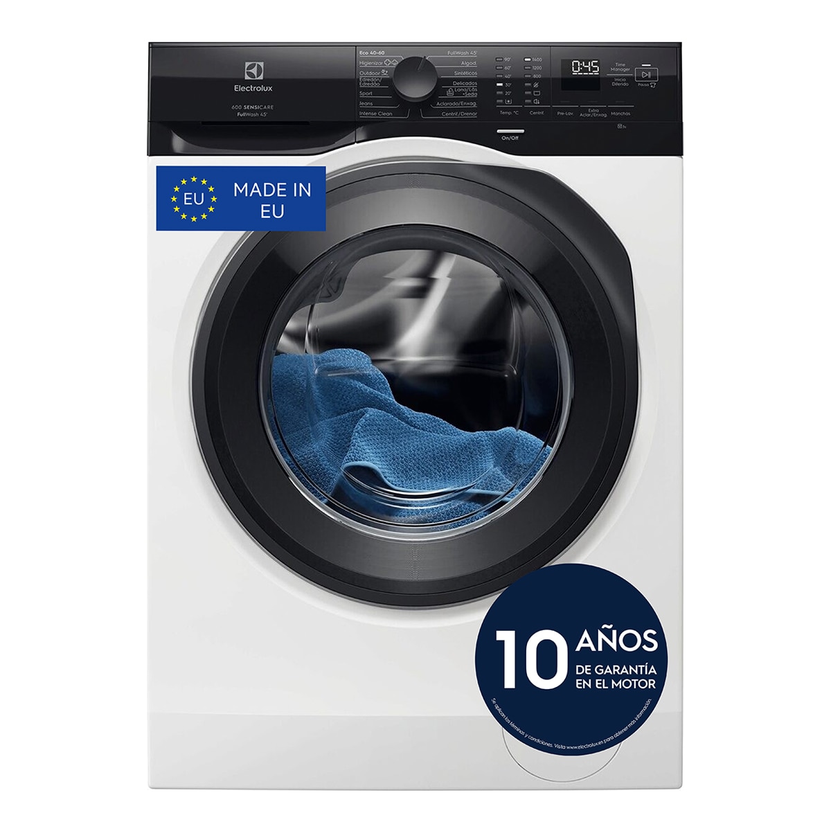 Imagen 0 de Lavadora Electrolux 10,5 kg / 1400 rpm, lavado rápido, vapor, Serie  600 - EFE6954O2B