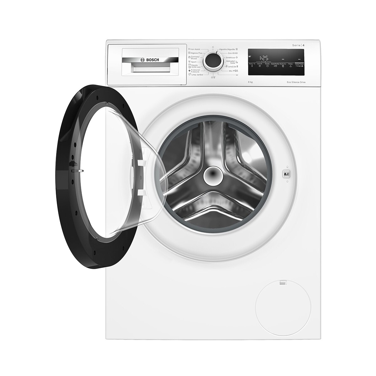 Lavadora Bosch 8 Kg /1.400 rpm, Serie 4, Iron Assist - WAN28283ES Blanco-11