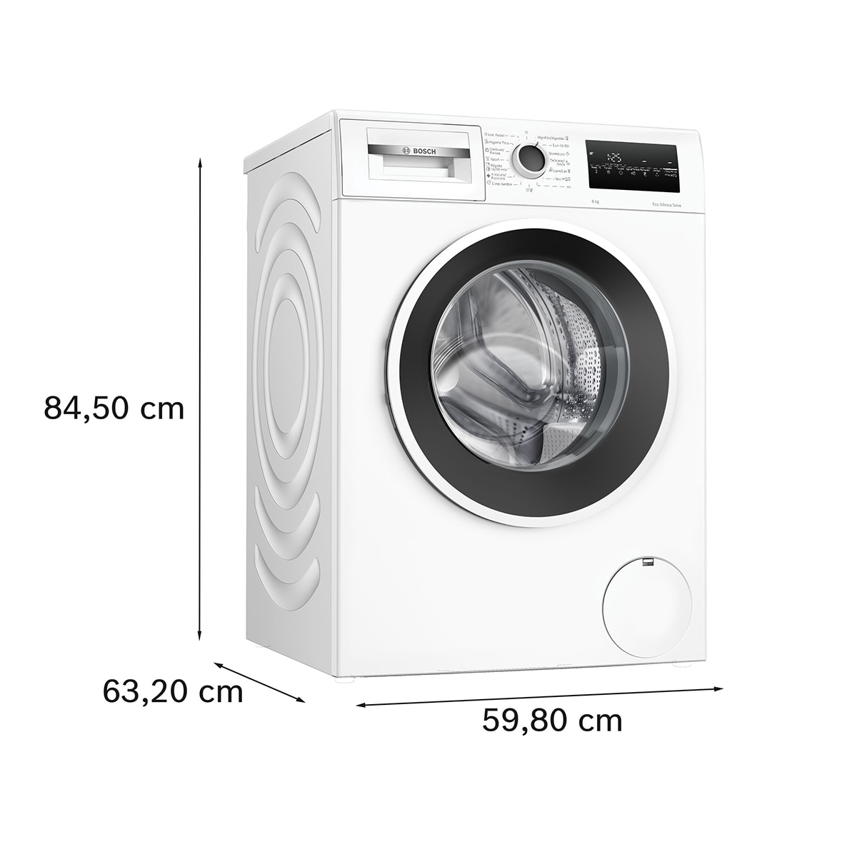 Lavadora Bosch 8 Kg / 1.200 rpm, Serie 4, Iron Assist - WAN24280ES Blanco-2