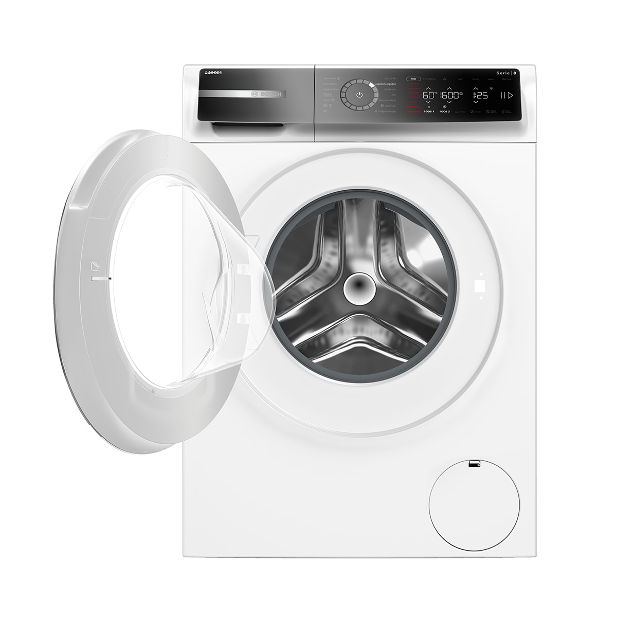 Lavadora Bosch 11 Kg / 1.600 rpm, Serie 8, i-DOS - WGB266A1ES Blanco-11