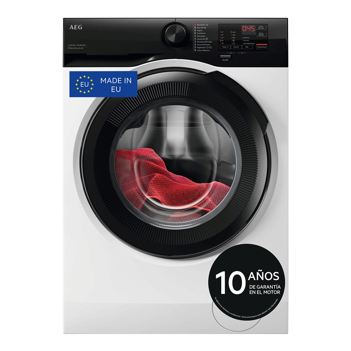 Imagen 0 de Lavadora AEG 9kg / 1.4000 rpm, IA, lavado rápido, h. con vapor, Serie 6000- LFE6D94O4B