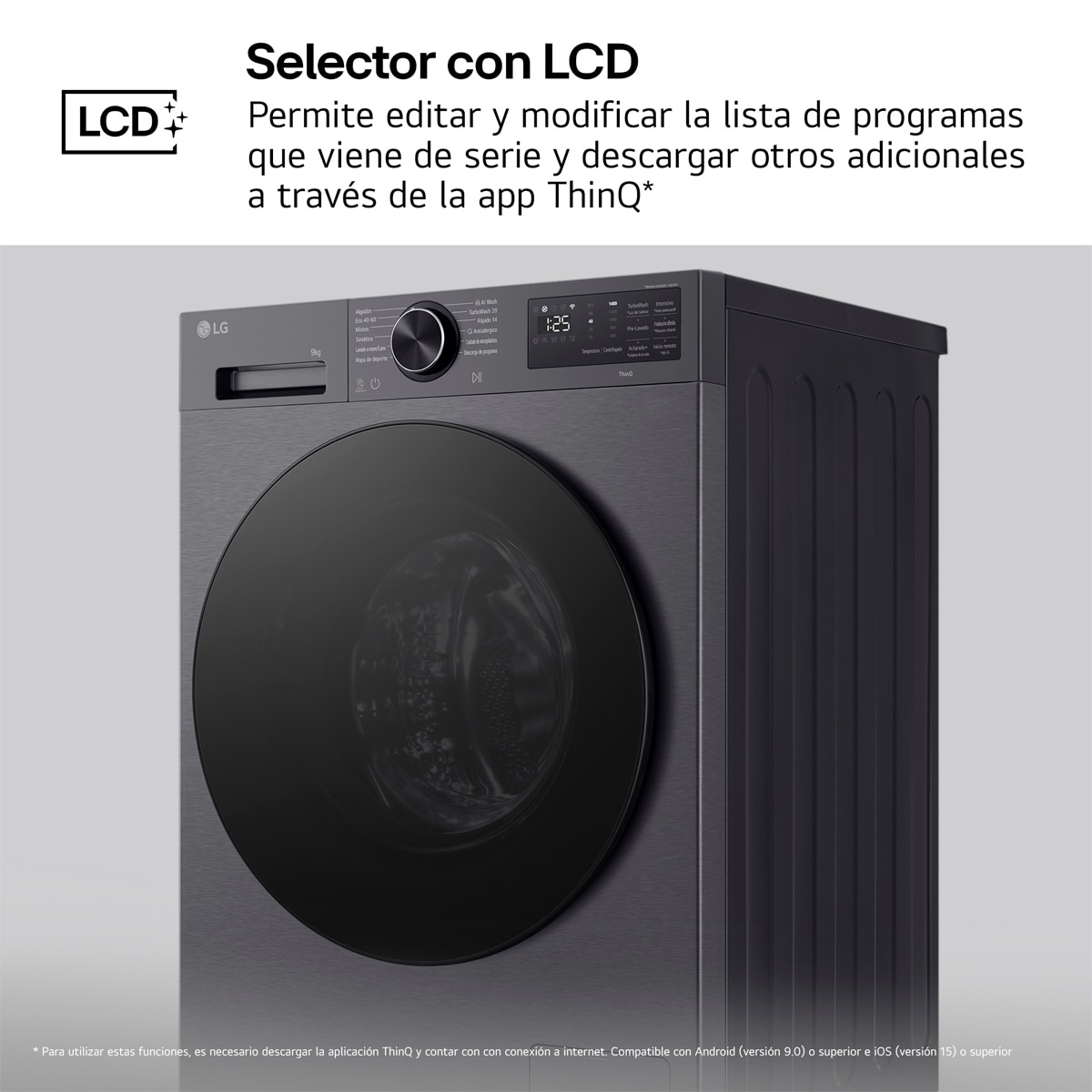 Lavadora LG 11 kg / 1400 rpm, AI Direct Drive, TurboWash 360º - F4X5011TLB Blanco-10