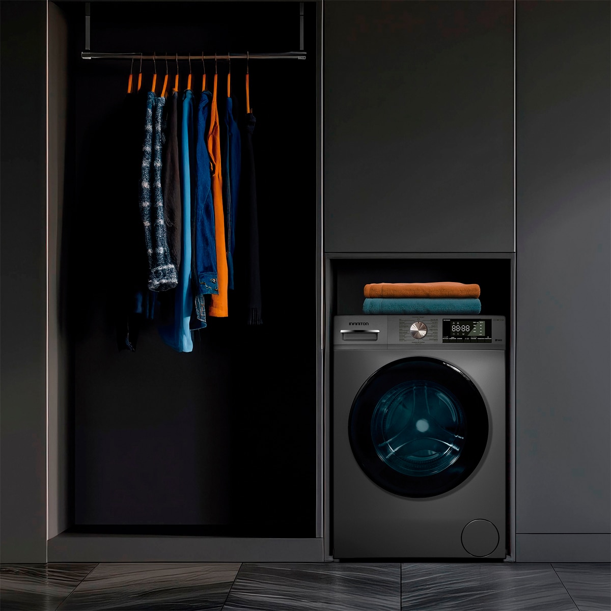 Lavadora Infiniton 7 Kg / 1.200 rpm, Inicio Diferido - WM-S72ADX Dark inox-4