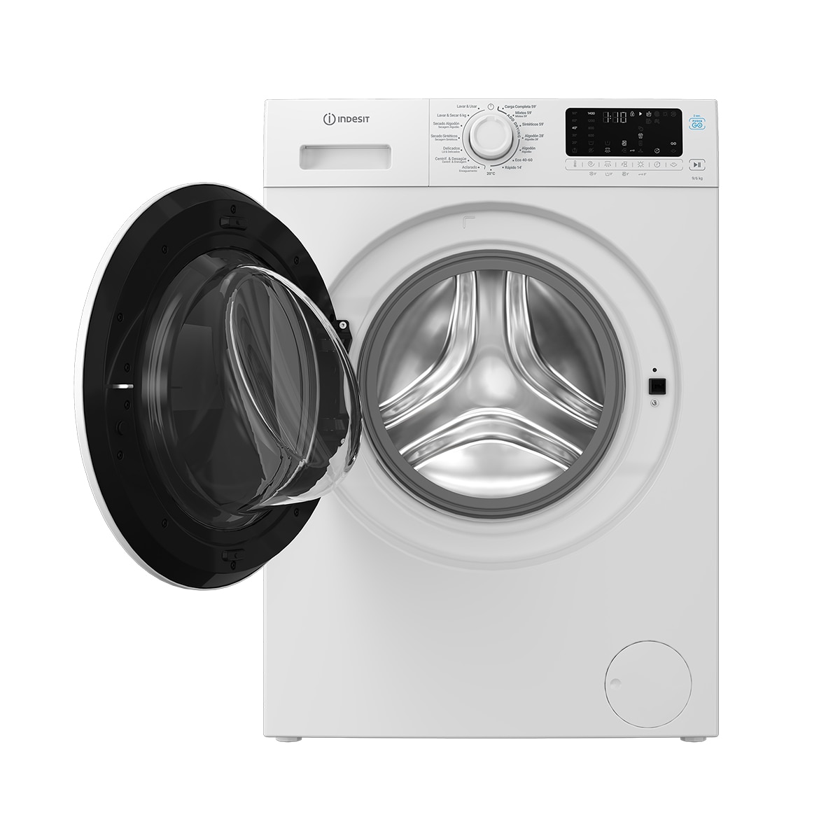 Lavadora Secadora Indesit, 9 Kg / 1.400 rpm, Inverter, Push & Go - IDP 9664 P&G SP 3