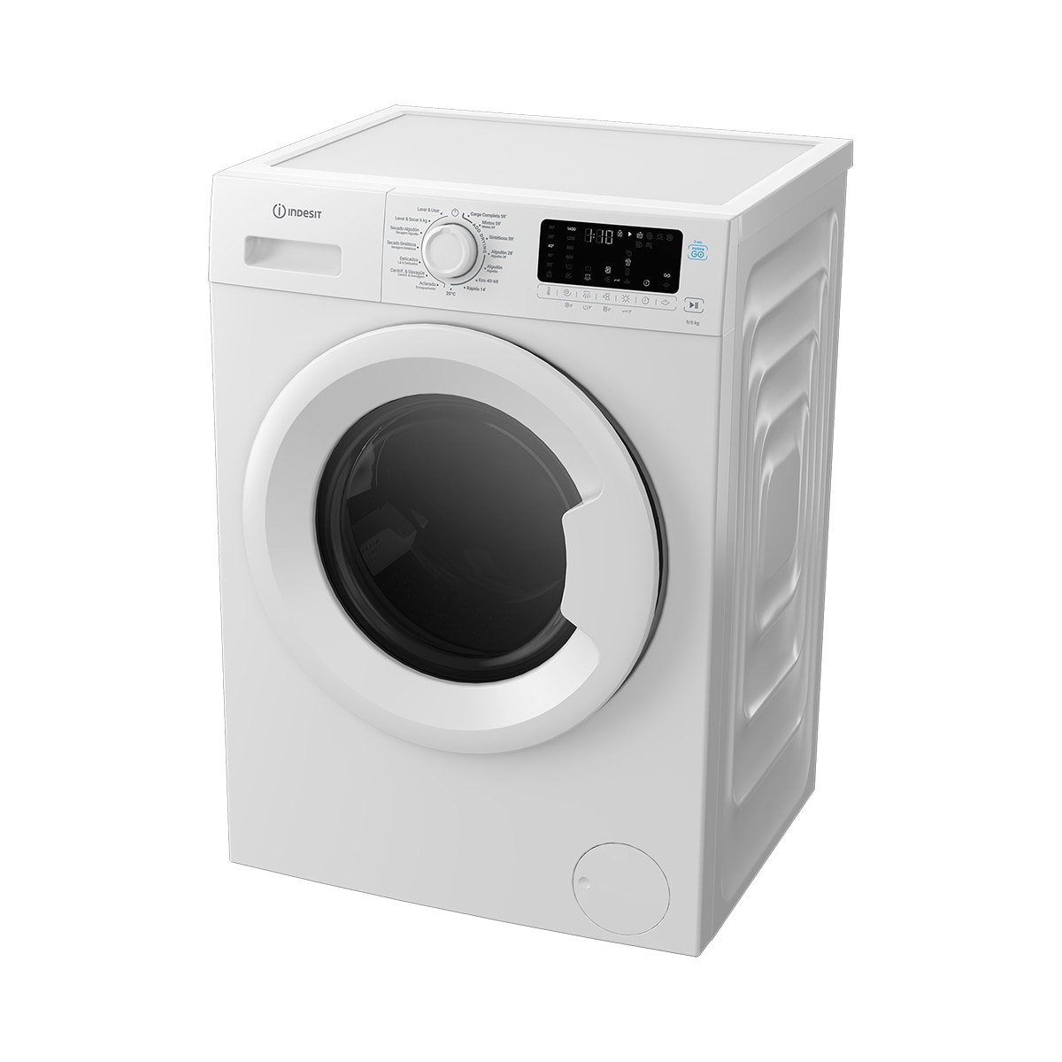 Lavadora Secadora Indesit, 9 Kg / 1.400 rpm, Inverter, Push & Go - IDP 9664 P&G SP 4