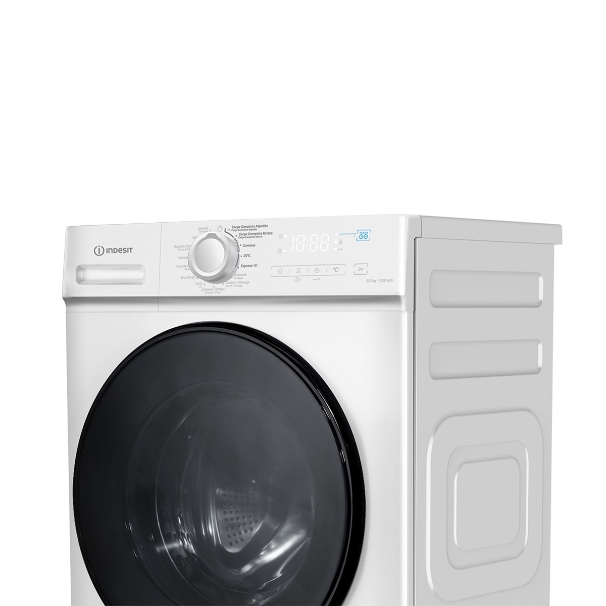 Lavadora Secadora Indesit 8 Kg / 1.400 rpm, Inverter, Push & Go - IDMA 85624 MT SP 6