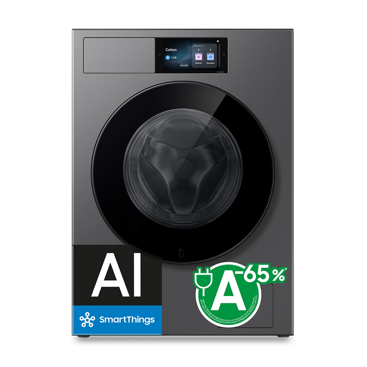 Lavadora Samsung Bespoke AI 9Kg Autodosificación Clase A-65% WF90H09C4ST2 Grafito-4