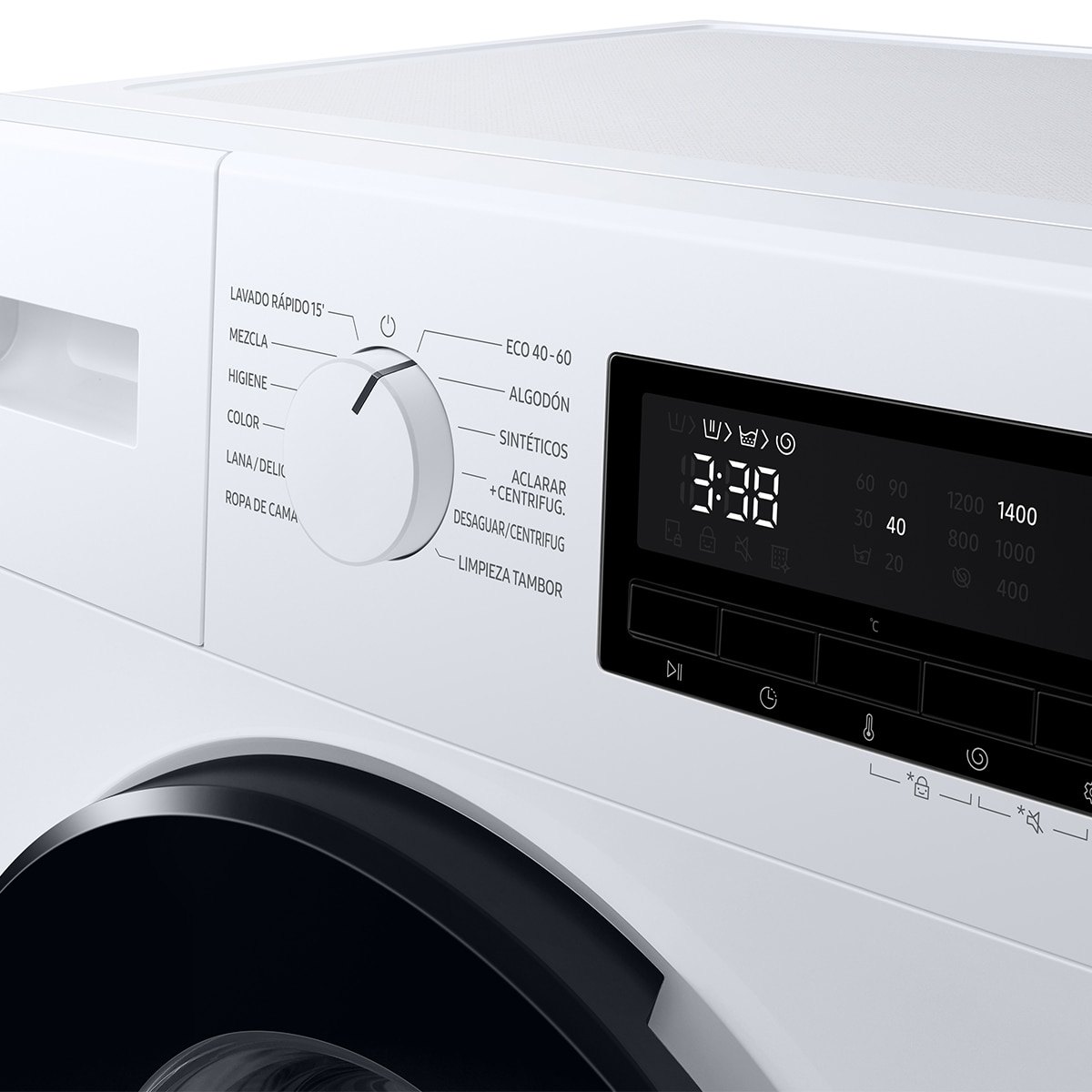 Lavadora Samsung AI 9Kg con fondo reducido Clase A WW80FG3M05AWEC Blanco-7