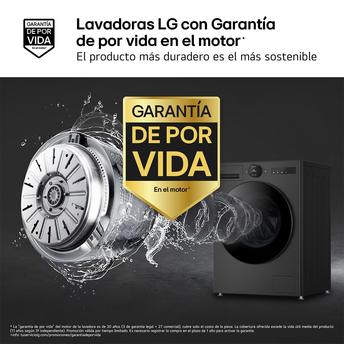 Lavadora secadora LG 11 Kg / 1.400 rpm, Inteligente, Serie 700 - W4X7016TBB - Acero grafito mate antihuellas Acero grafito mate antihuellas-4