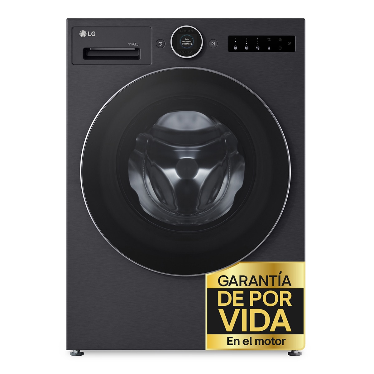 Lavadora secadora LG 9 Kg / 1.400 rpm, Bomba de calor Dual Inverter, Serie 900, AI Direct Drive TM - WHX9096TBB - Acero grafito mate antihuellas Acero grafito mate antihuellas-1