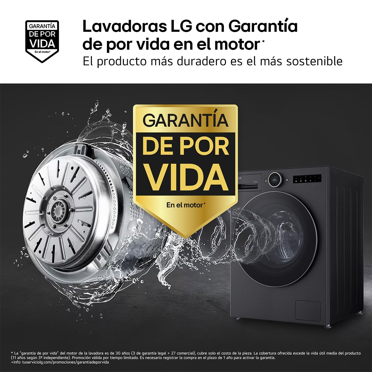 Lavadora secadora LG 9 Kg / 1.400 rpm, Bomba de calor Dual Inverter, Serie 900, AI Direct Drive TM - WHX9096TBB - Acero grafito mate antihuellas Acero grafito mate antihuellas-4