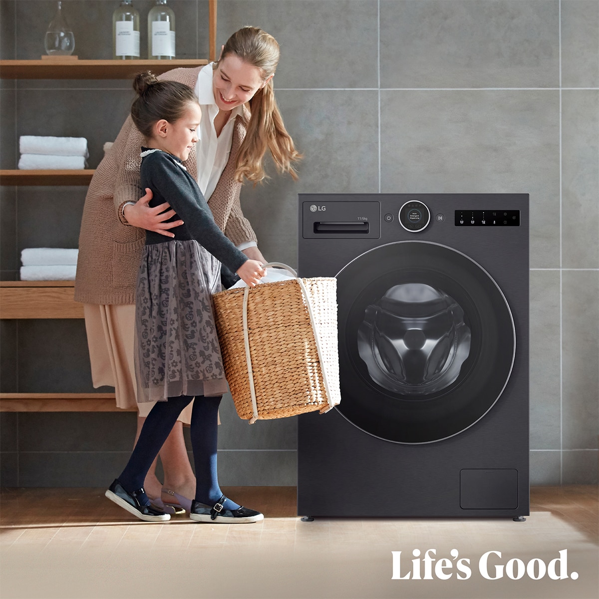 Lavadora secadora LG 9 Kg / 1.400 rpm, Bomba de calor Dual Inverter, Serie 900, AI Direct Drive TM - WHX9096TBB - Acero grafito mate antihuellas Acero grafito mate antihuellas-14