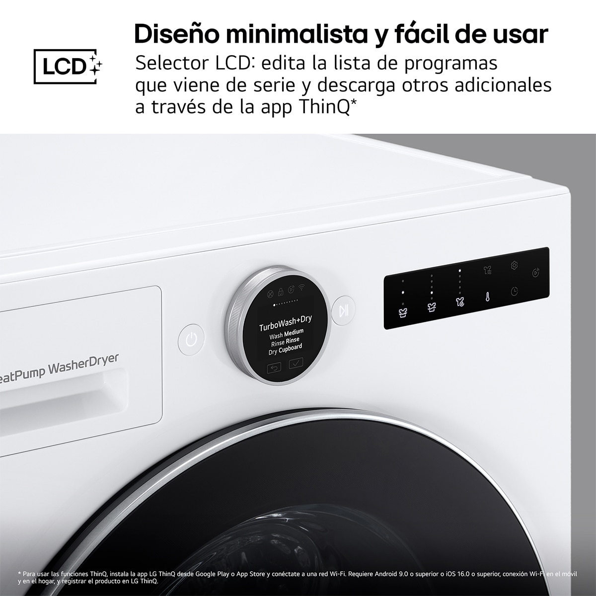 Lavadora secadora LG 11 Kg / 1.400 rpm, Bomba de calor Dual Inverter, Serie 950, AI Direct Drive TM - WHX9516TLC - Blanco Blanco-10