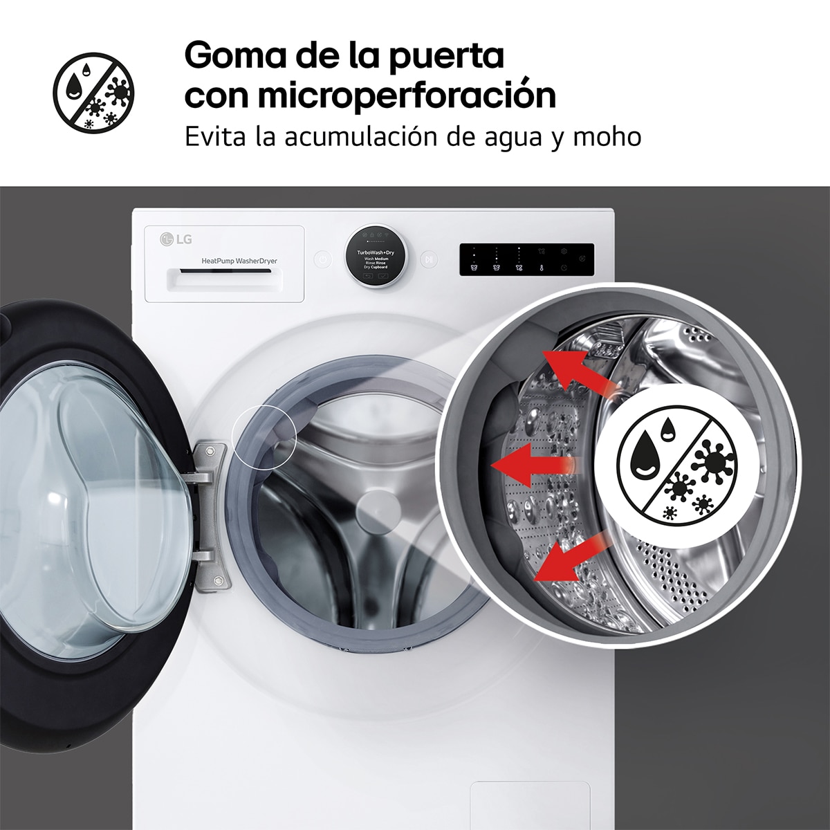 Lavadora secadora LG 11 Kg / 1.400 rpm, Bomba de calor Dual Inverter, Serie 950, AI Direct Drive TM - WHX9516TLC - Blanco Blanco-11