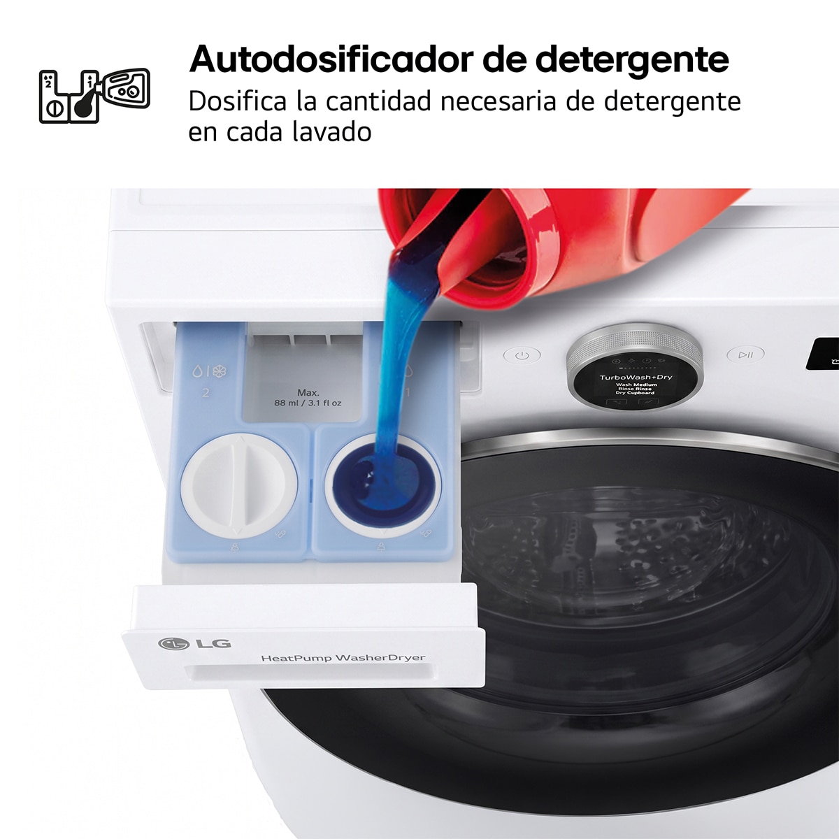 Lavadora secadora LG 11 Kg / 1.400 rpm, Bomba de calor Dual Inverter, Serie 950, AI Direct Drive TM - WHX9516TLC - Blanco Blanco-12