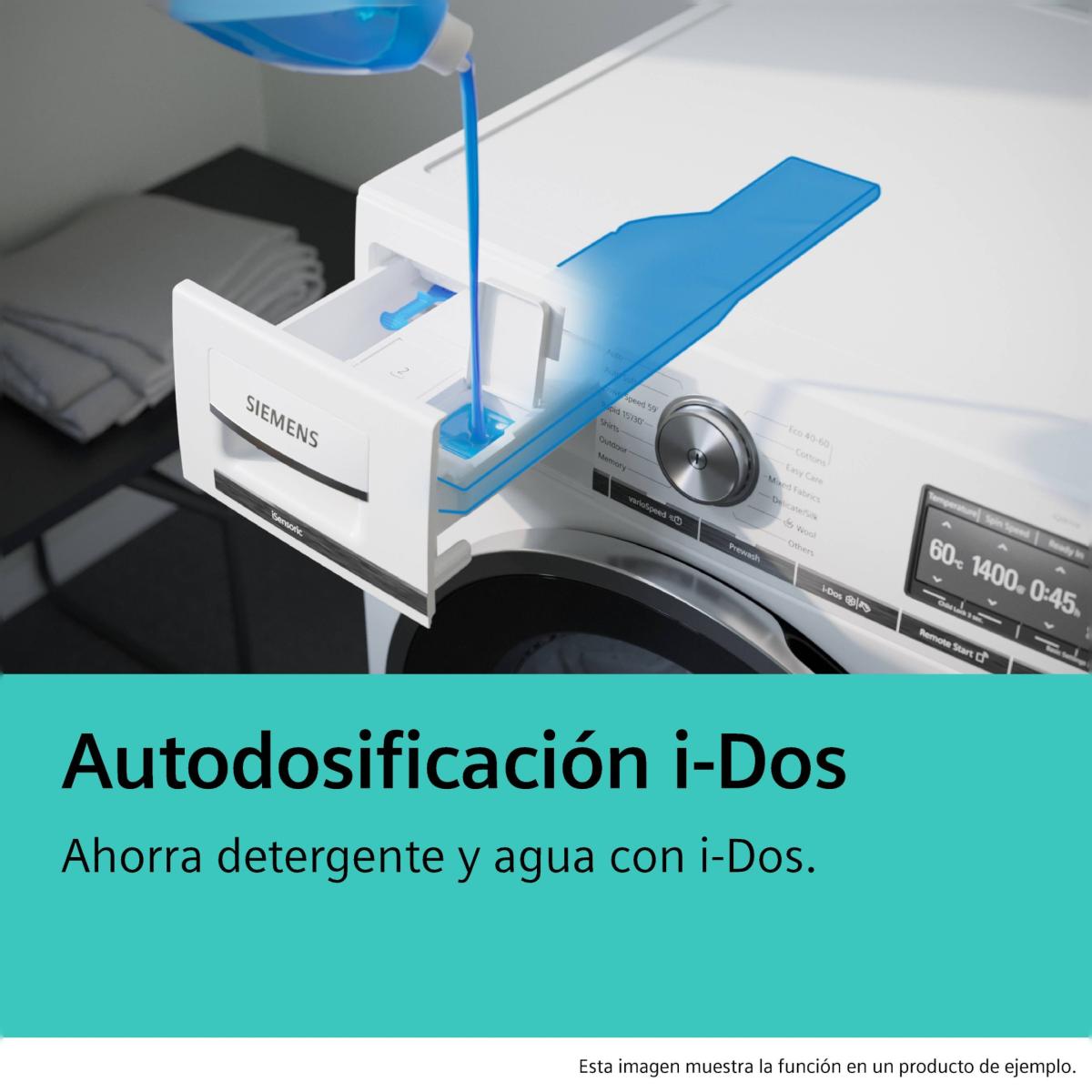 Lavadora Siemens iQ500, 10 Kg, / 1400 rpm i-Dos - WG54N2A0ES - Blanco Blanco-10