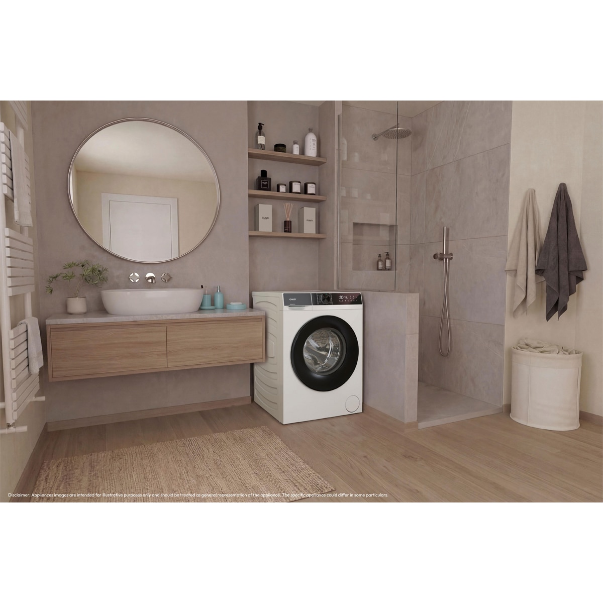 Lavadora Candy 9 kg / 1.400 rpm, Motor Inverter SpeedDrive, ProWash 350 GD 49B10C-37 - Blanco Blanco-6