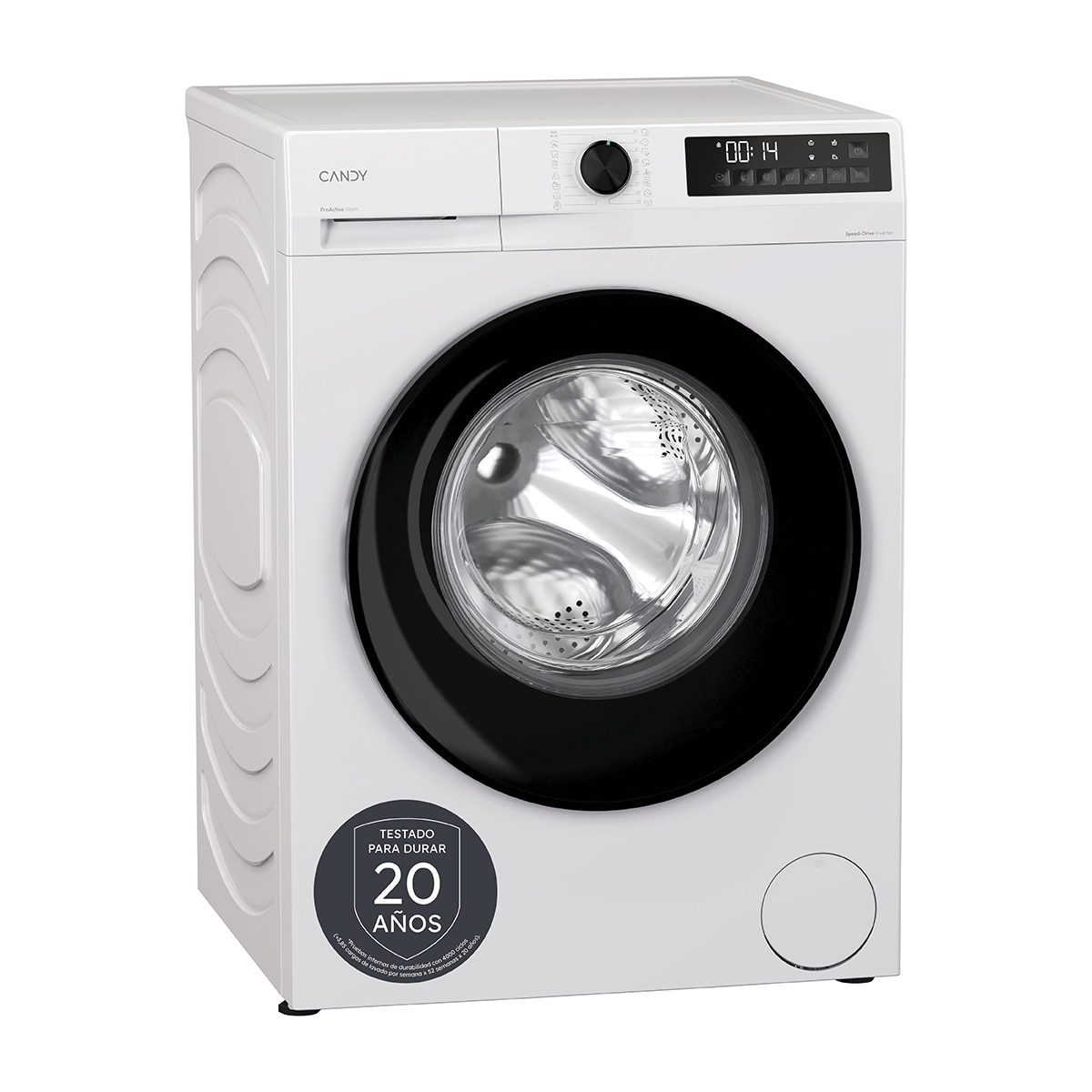 Lavadora Candy 8 kg / 1.400 rpm, Motor Inverter SpeedDrive y Fondo Reducido, ProWash 300 GD 48SB6-S - Blanco Blanco-3