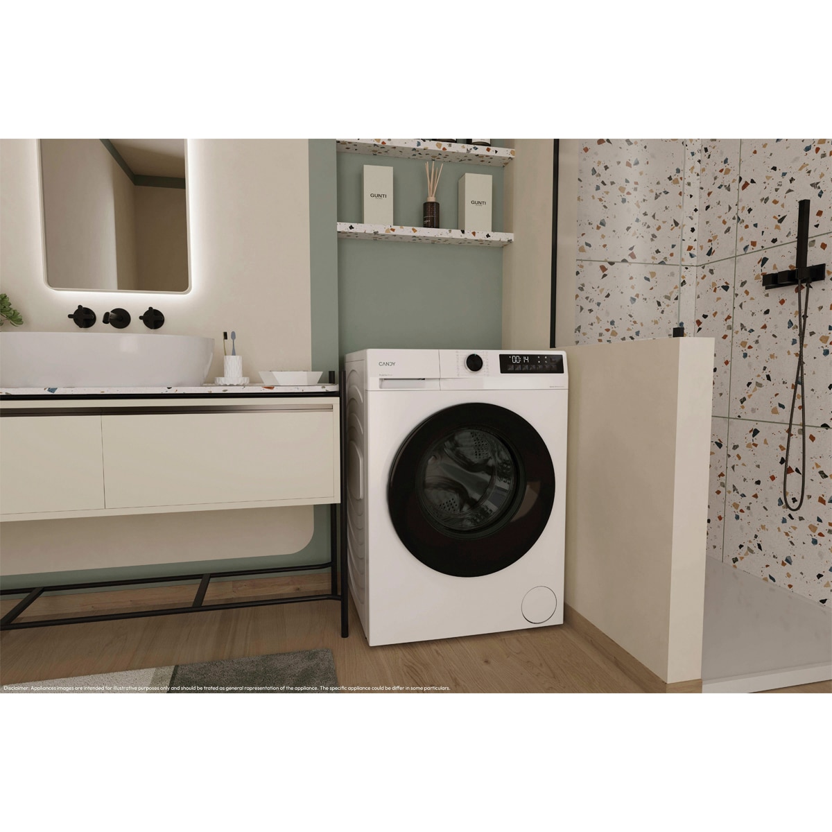 Lavadora Secadora Candy 8 kg / 1.400 rpm, Motor Inverter SpeedDrive y Fondo Reducido, ProWash&Dry 300 - GWD 485SB8-37 Blanco-5