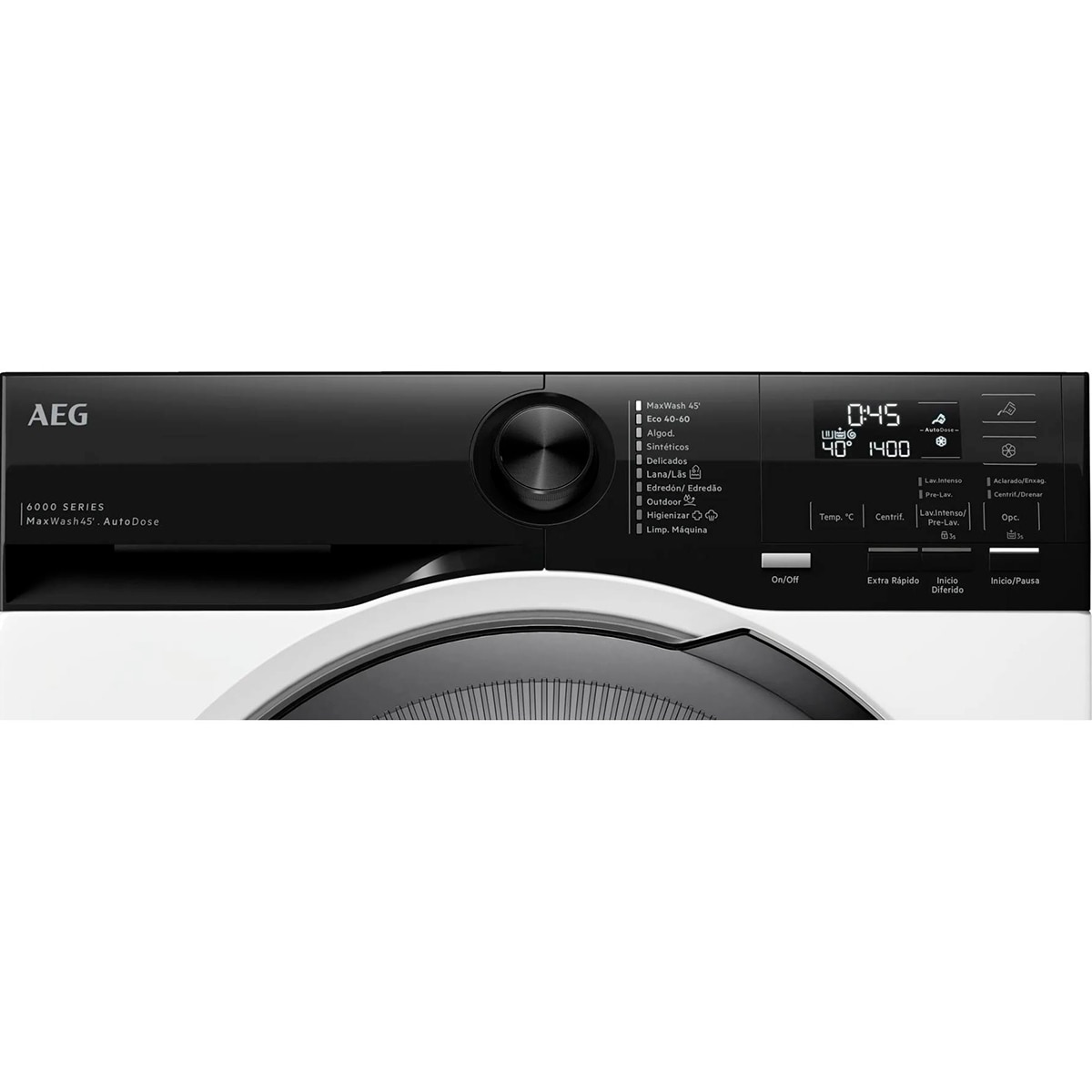 Lavadora AEG 10,5 Kg / 1400 rpm, Autodosificación, Lavado rapido, IA, vapor, seire 6000 - LFE6G54O4M - Negro Negro-3