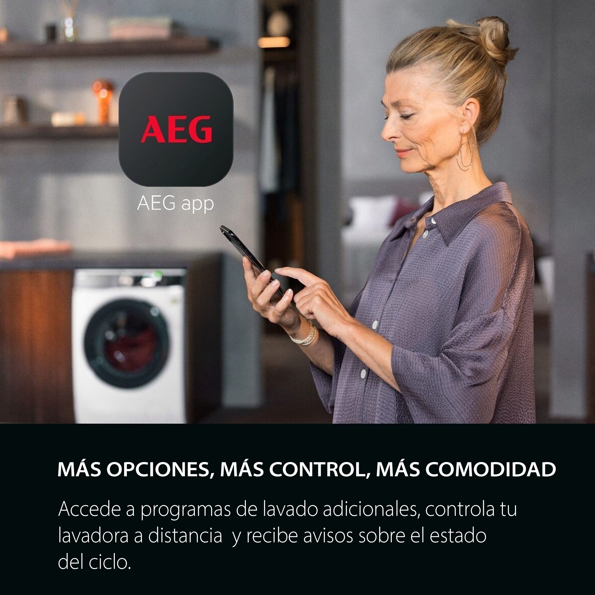 Lavadora AEG 12 Kg / 1400 rpm, UniversalDose, Vapor, Wifi, Serie 7000 - LFR7324L4O - Negro Negro-20