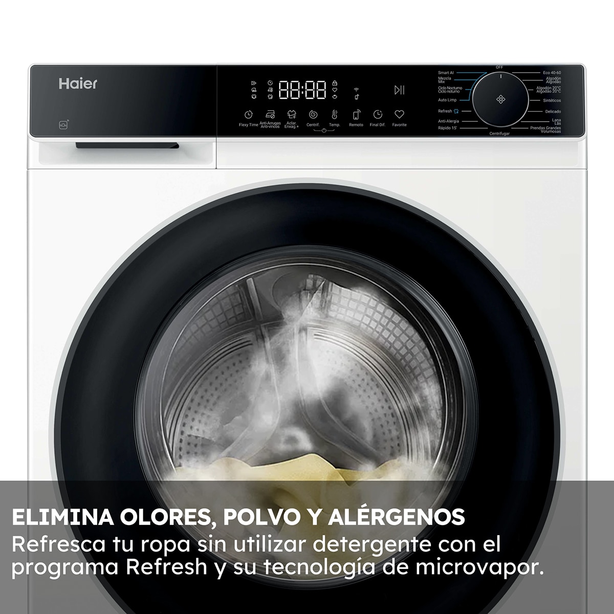 Lavadora Haier 9kg /1400 rpm, Motor Inverter, X5 Slim - HW90-BP14357TUIB - Blanco Blanco-6
