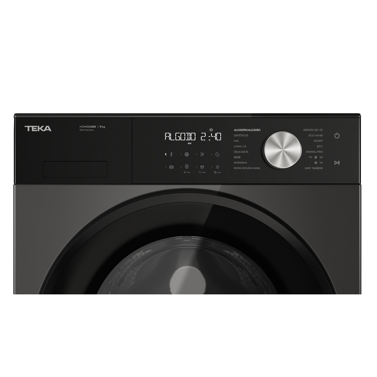Imagen 4 de Lavadora Teka con 9kg de capacidad y 16 programas WM 40945 DINOX - Acero oscuro Acero oscuro