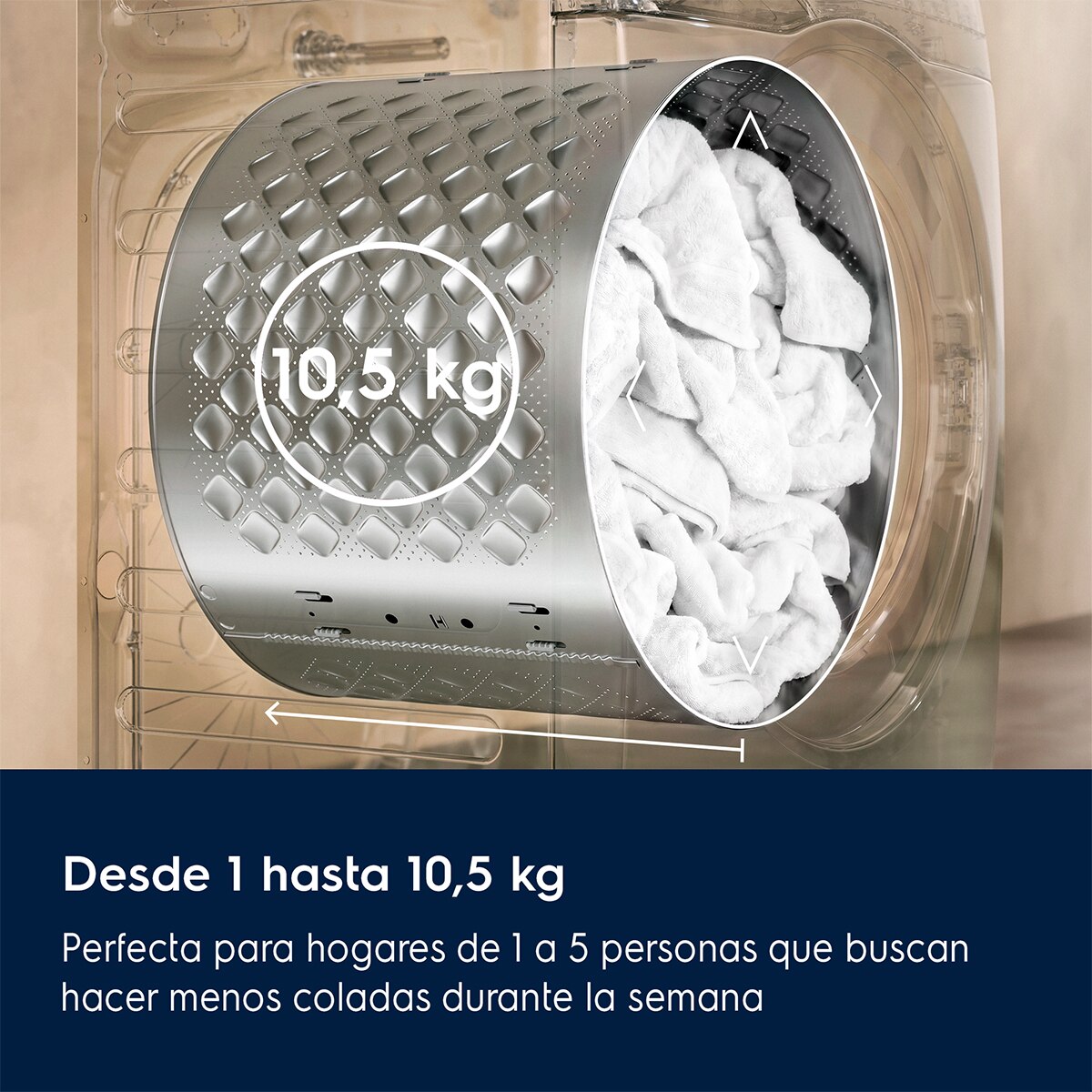 Imagen 3 de Lavadora Electrolux 10,5Kg/1400rpm Lavado rápido Vapor Certificado lana S600 EFE6894O2B - Blanco Blanco