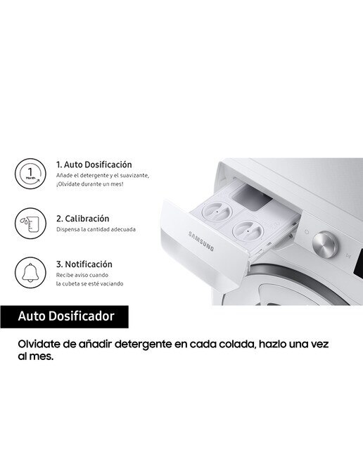 Lavadora Samsung 9kg con Autodosificación Clase A Blanca WW90T684DHE/S3 - Blanco Blanco-3