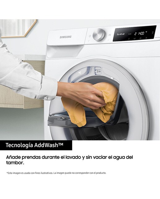 Lavadora Samsung 9kg con Autodosificación Clase A Blanca WW90T684DHE/S3 - Blanco Blanco-4