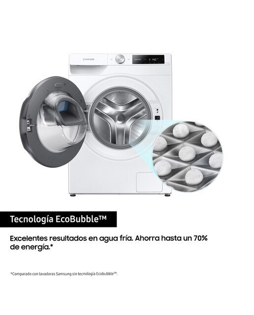 Lavadora Samsung 9kg con Autodosificación Clase A Blanca WW90T684DHE/S3 - Blanco Blanco-5