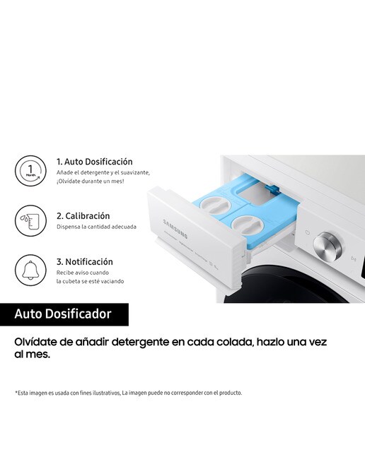Lavadora Samsung 9kg Tecnología Ecobubble™ Clase A Blanca WW90T534DTW/S3 Blanco-9