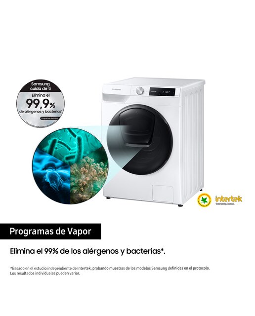 Lavadora Secadora Samsung 9kg/6kg Tecnología AddWash™ Clase E/B Blanca WD90T654DBE/S3 Blanco-6