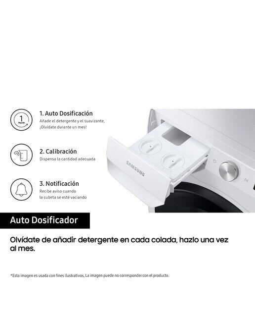 Imagen 9 de Lavadora Secadora Samsung 10,5kg/6kg con Autodosificación Clase E/A Blanca WD10T534DBW/S3 - Blanco Blanco